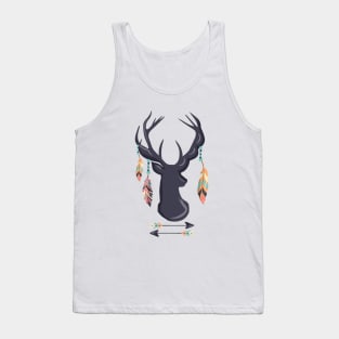 Bohemian Deer Antlers With Feathers Arrow Shirt Gift Tank Top